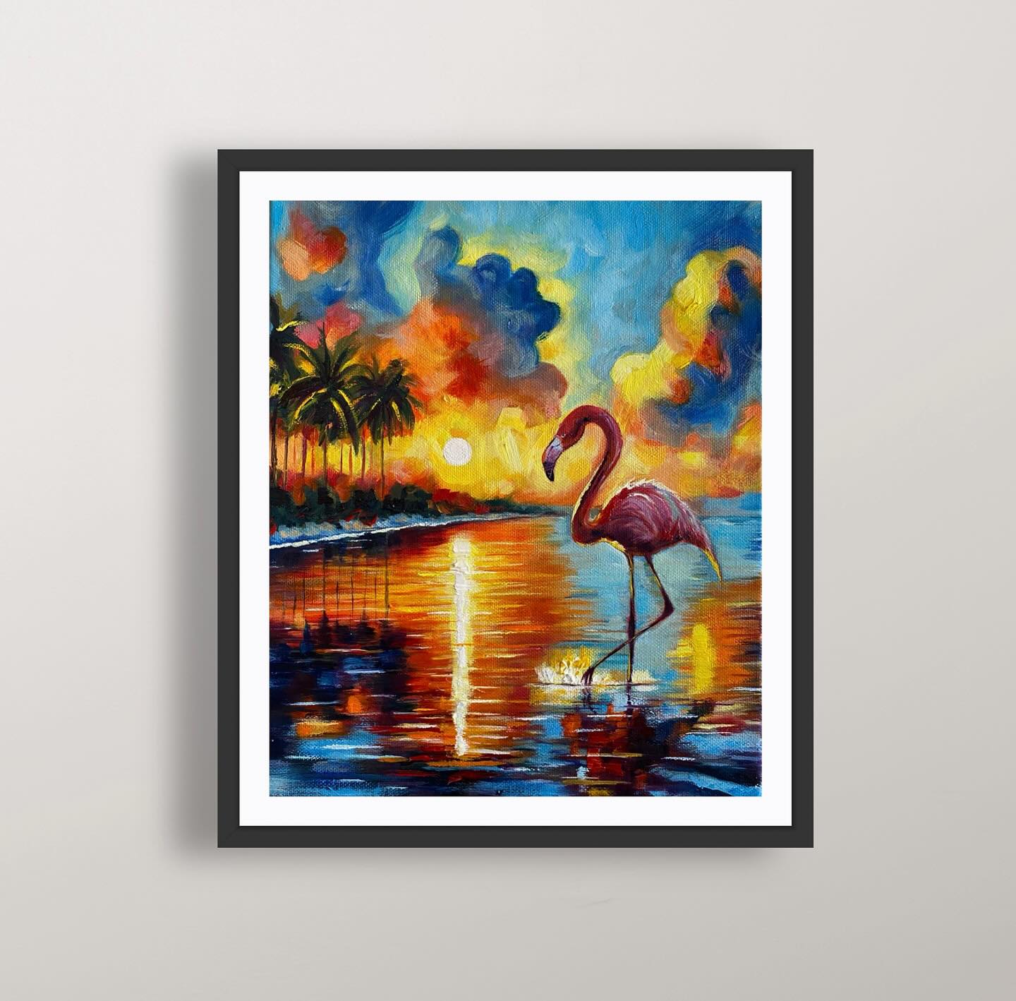 Sunset Flamingo